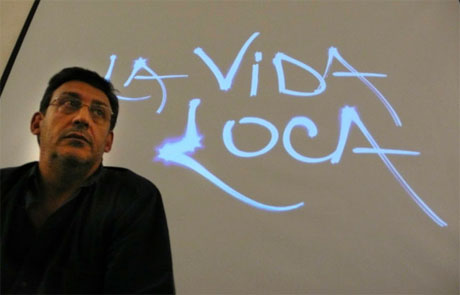 Christian Poveda dirigió en agosto del 2009  un taller de fotografía y video documental en San Luis Potosí, México.Esta foto fue captada por uno de los asistentes una semana antes de su asesinato. Foto Archivo